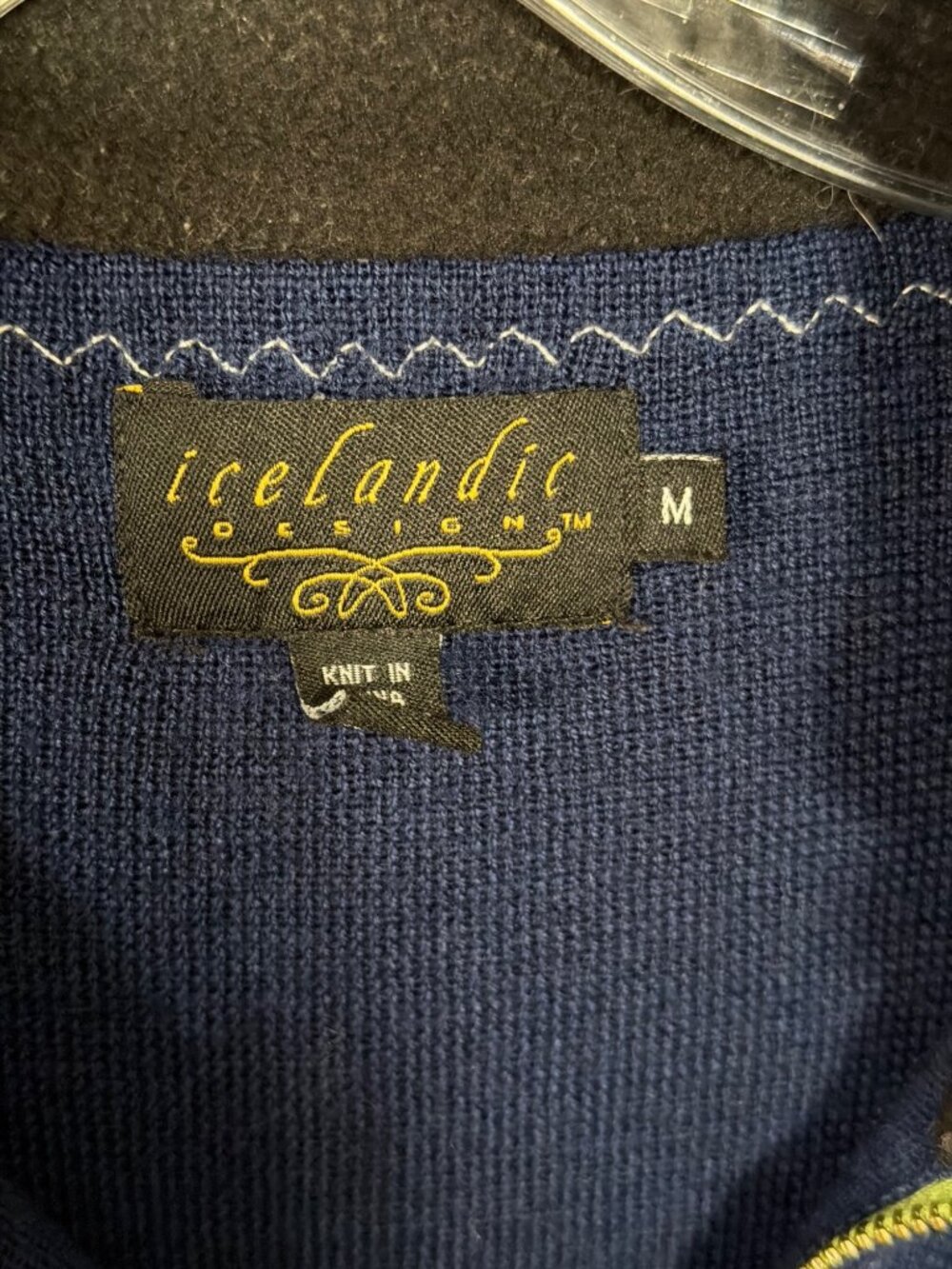 Icelandic Design Navy Embroidered Zip Cardigan - Picture 5 of 9